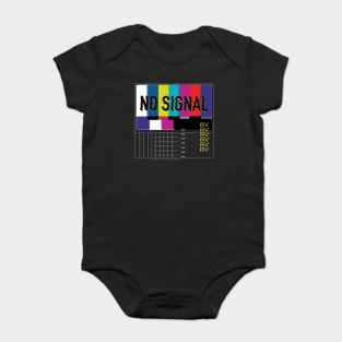 No Signal Retro TV Glitch Baby Bodysuit